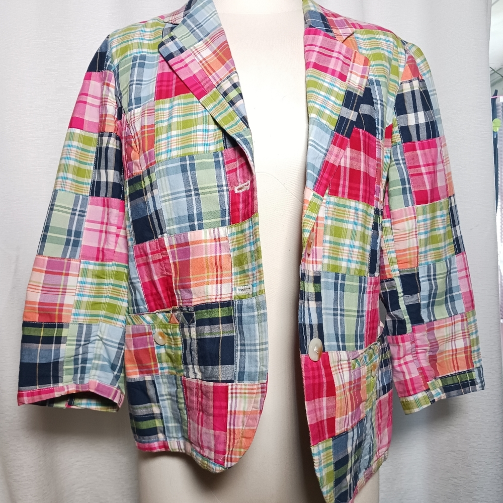 L.L. Bean Colorful Patchwork Blazer - Picture 7 of 9